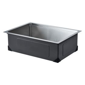 30" Kitchen Sink Undermount Single Bowl Drop-In Basin Stainless Steel Bar