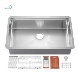 Factory Directly Multi-functional OEM Handmade SUS 304 Stainless Steel Undermount Kitchen Sink Workstation (Thickness: 18 Gauge, size: 3019 Inch LR10)