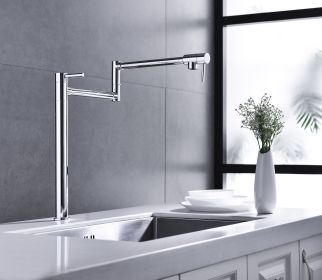 Pot Filler Faucet with Extension Shank (Color: Chrome)