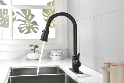 Touch Kitchen Faucet with Pull Down Sprayer (Color: Matte Black)